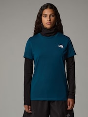 The North Face Blue Womens Simple Dome 100% Cotton T-Shirt - Image 1 of 3