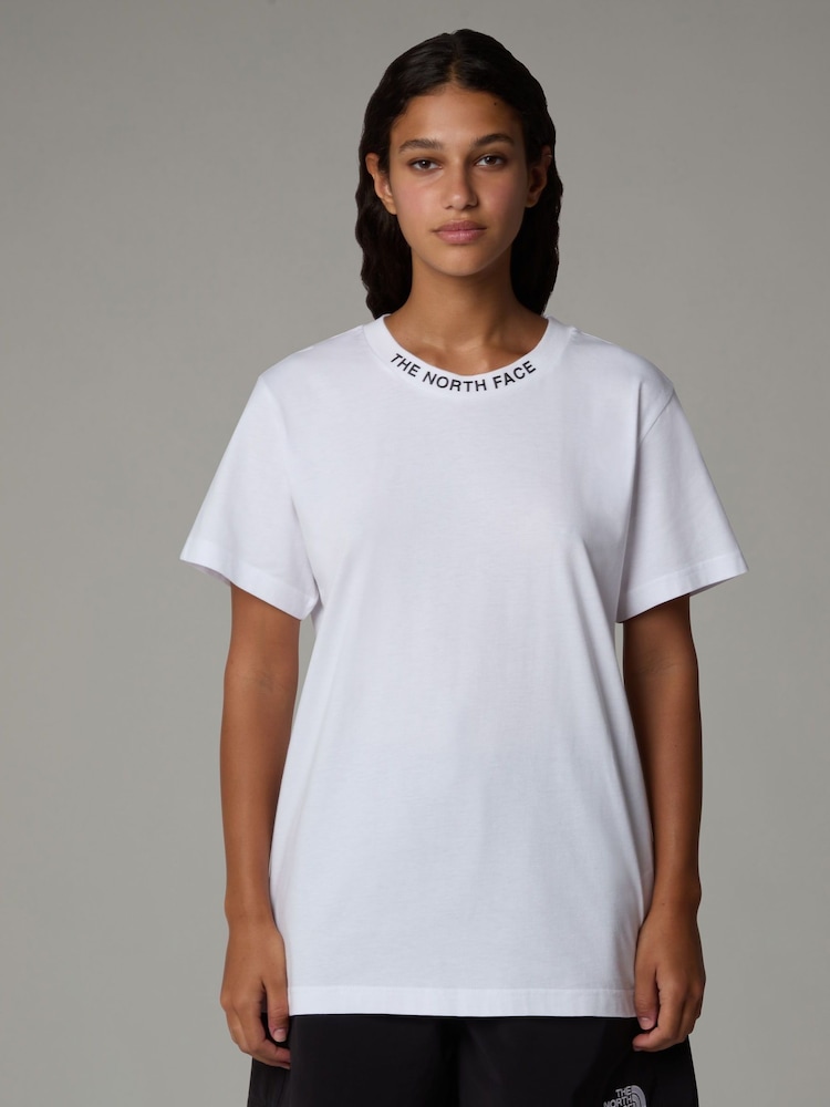 The North Face White Womens Short Sleeve Zumu 100% Cotton T-Shirt - Image 1 of 5