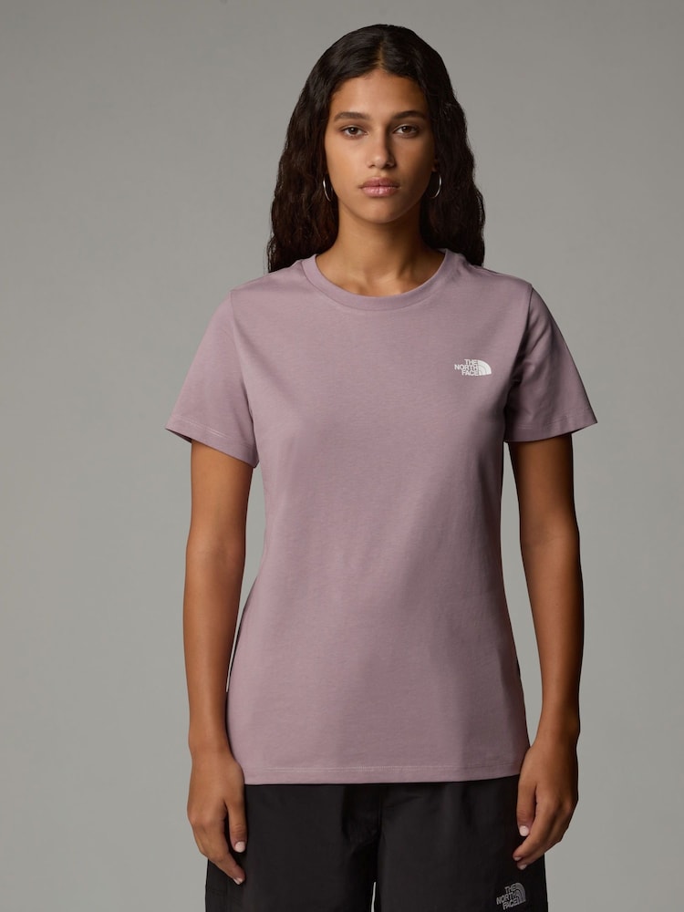 The North Face Purple Womens Simple Dome 100% Cotton T-Shirt - Image 1 of 3