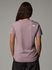 The North Face Purple Womens Simple Dome 100% Cotton T-Shirt - Image 2 of 3