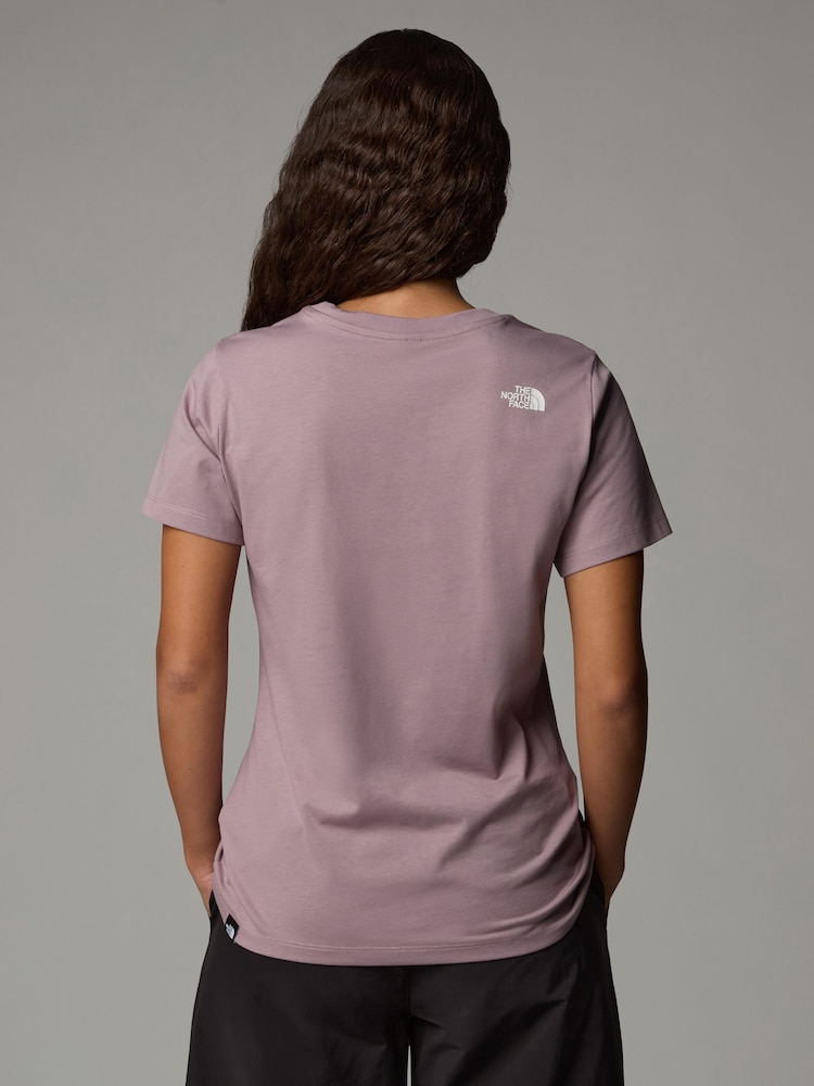 The North Face Purple Womens Simple Dome 100% Cotton T-Shirt - Image 2 of 3
