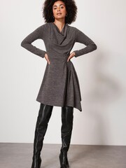 Mint Velvet Grey Jersey Mini Dress - Image 1 of 4