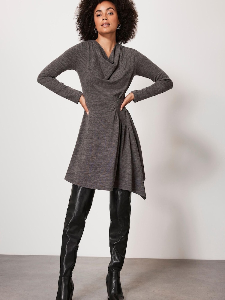 Mint Velvet Grey Jersey Mini Dress - Image 1 of 4