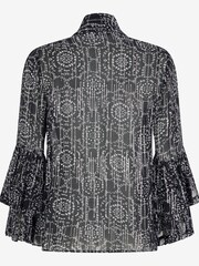 Mint Velvet Grey Metallic Print Blouse - Image 4 of 4