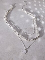 Mint Velvet Silver Tone Layered Necklace - Image 1 of 3