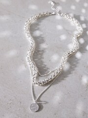Mint Velvet Silver Tone Layered Necklace - Image 2 of 3
