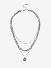 Mint Velvet Silver Tone Layered Necklace - Image 3 of 3