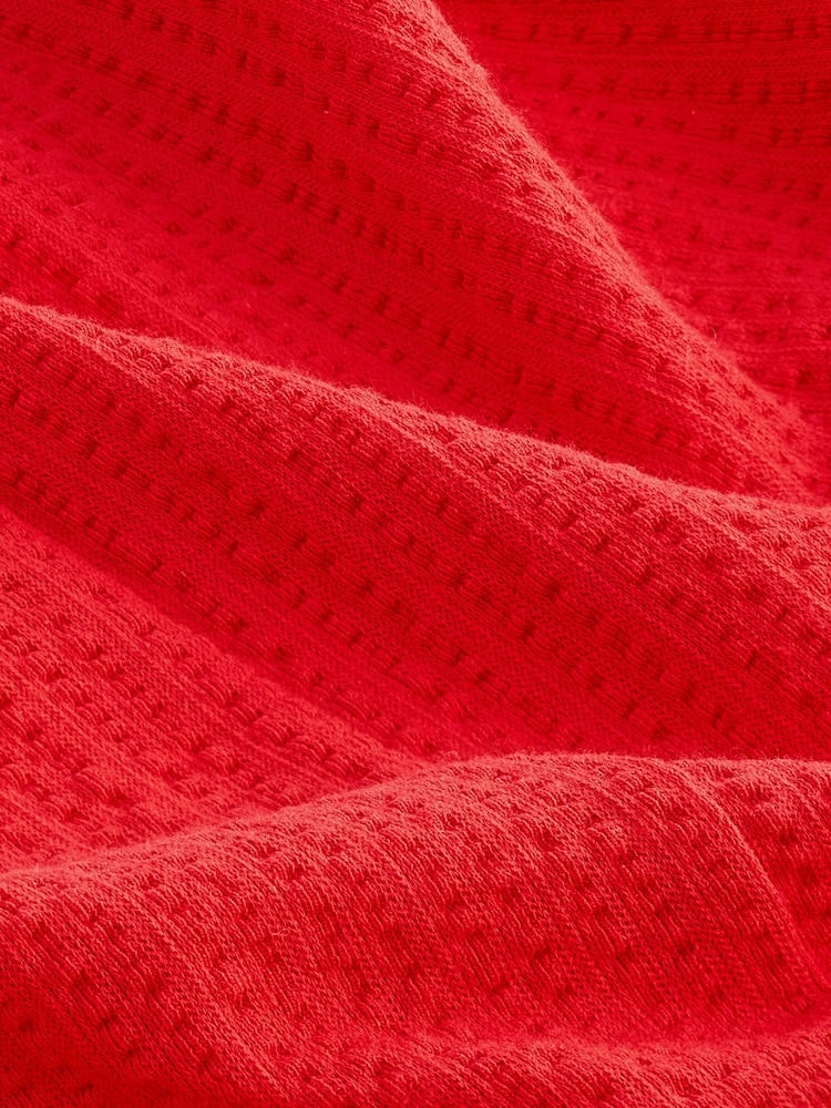 Red Button Down 100% Cotton Cami Summer Dress - Image 5 of 5