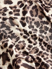 Animal Print One Shoulder Jersey Midi Summer Dress - Image 6 of 6