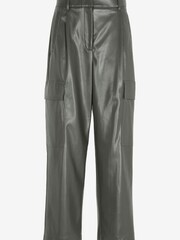 Mint Velvet Green Faux Leather Trousers - Image 3 of 4