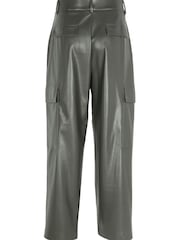 Mint Velvet Green Faux Leather Trousers - Image 4 of 4