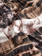 Brown Metallic Tie Dye Multiway Halter-Tie Bandeau Wide Leg Jumpsuit - Image 6 of 6