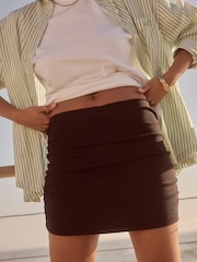 Black Self Ruched Mini Skirt - Image 3 of 7