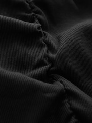 Black Self Ruched Mini Skirt - Image 7 of 7