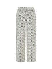 Mint Velvet White Jacquard Trousers - Image 4 of 4