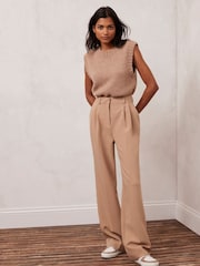 Mint Velvet Cream Wide Trousers - Image 1 of 4