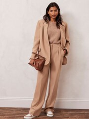Mint Velvet Cream Wide Trousers - Image 2 of 4