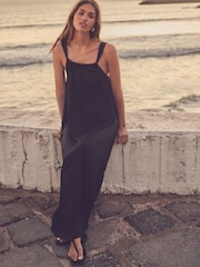 Black Slinky Maxi Dress - Image 2 of 6