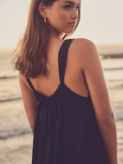 Black Slinky Maxi Dress - Image 4 of 6
