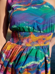 Blue/Pink One Shoulder Summer Dress - Image 8 of 8