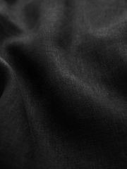 Black 100% Linen Premium Wide Leg Trousers - Image 8 of 8