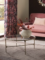 Pewter Grey Wrought Glass Top Coffee Table - Image 1 of 5