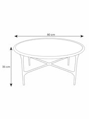 Pewter Grey Wrought Glass Top Coffee Table - Image 3 of 5