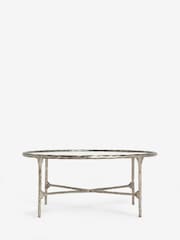 Pewter Grey Wrought Glass Top Coffee Table - Image 5 of 5