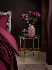 Pewter Grey Wrought Glass Top Side Table - Image 1 of 5