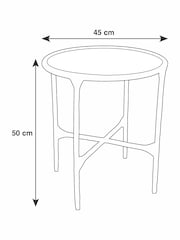Pewter Grey Wrought Glass Top Side Table - Image 3 of 5