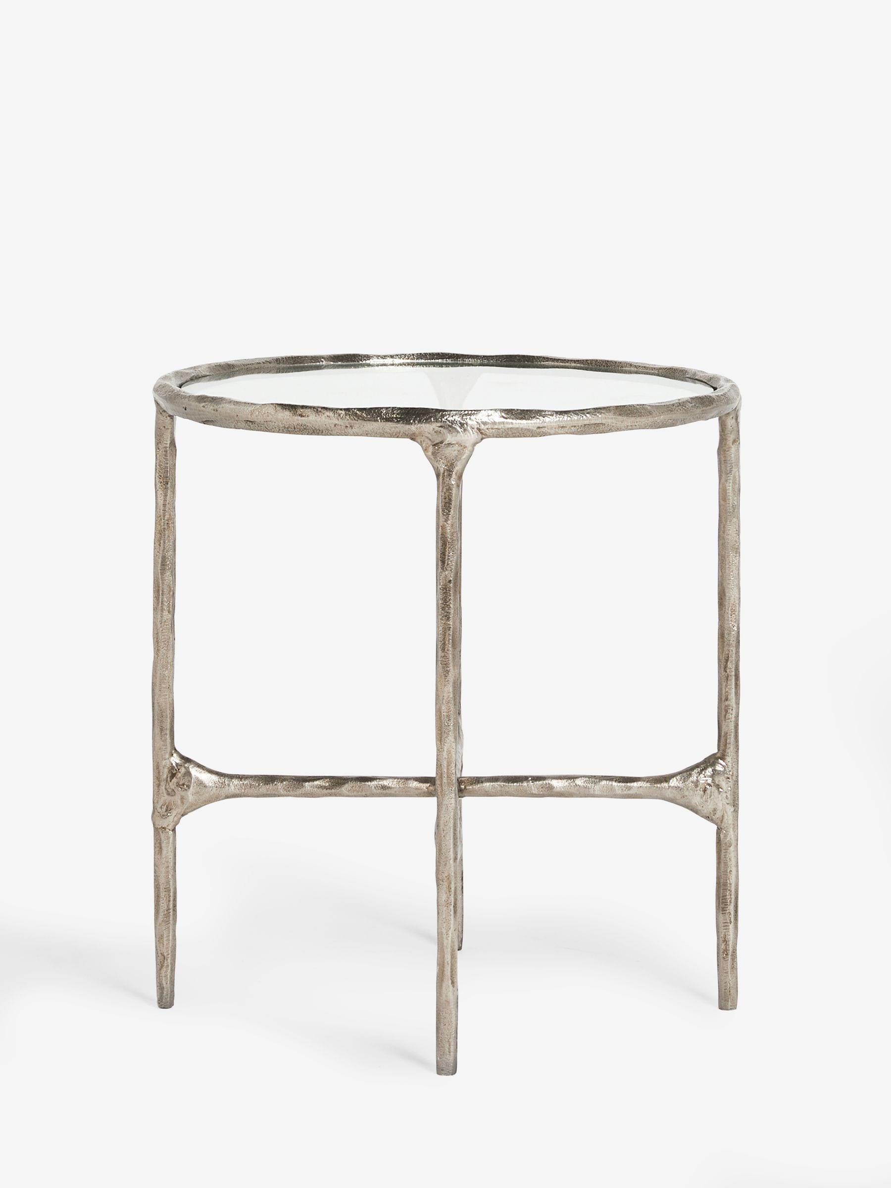 Buy Pewter Grey Wrought Glass Top Side Table from the Next UK online shop