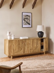 Natural Arches Mango Wood Effect Extra Large Sideboard - Image 2 of 10
