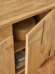 Natural Arches Mango Wood Effect Extra Large Sideboard - Image 5 of 10