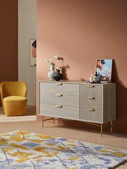 MADE.COM Grey Haines Mango Wood Chest of Drawers - Image 1 of 5