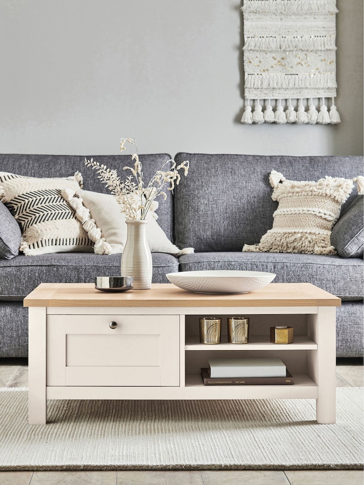 Cream Malvern Oak Effect Storage Coffee Table - Image 1 of 11