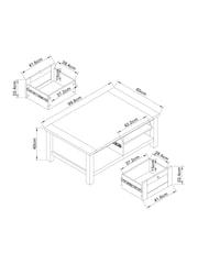 Cream Malvern Oak Effect Storage Coffee Table - Image 11 of 11