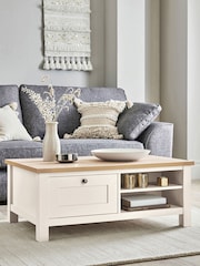 Cream Malvern Oak Effect Storage Coffee Table - Image 3 of 11