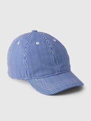 Gap Blue/White Stripe Kids Denim Baseball Hat - Image 1 of 1