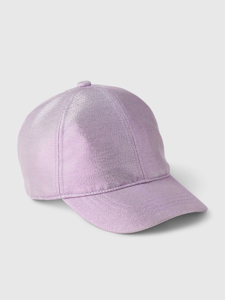 Gap Purple Metallic Kids Baseball Hat - Image 1 of 1 Gap Purple Metallic Kids Baseball Hat - Image 1 of 1