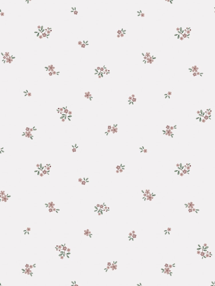 Little Dutch White Pink Fairy Blossom A4 Wallpaper Sample - Image 2 of 4
