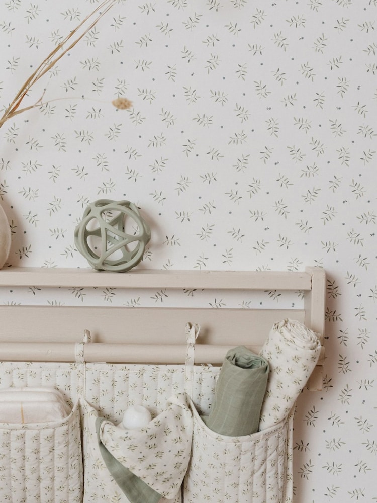 Little Dutch White Green Blueberry Leaves A4 Wallpaper Sample - Image 5 of 5