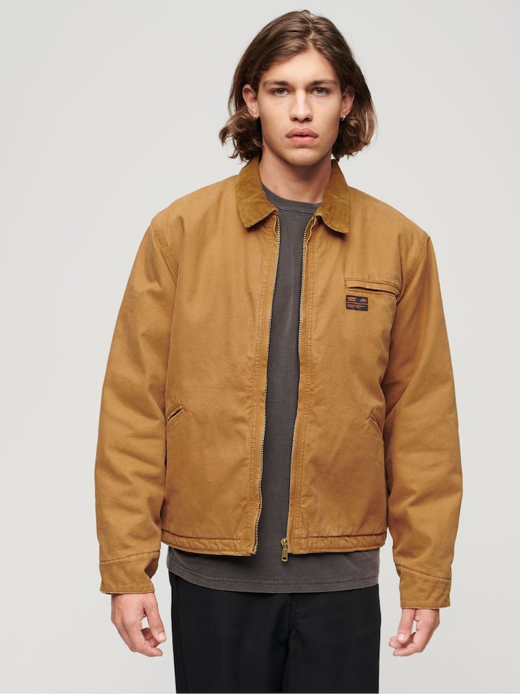 Superdry Brown Surplus Ranch 100% Cotton Jacket - Image 1 of 6