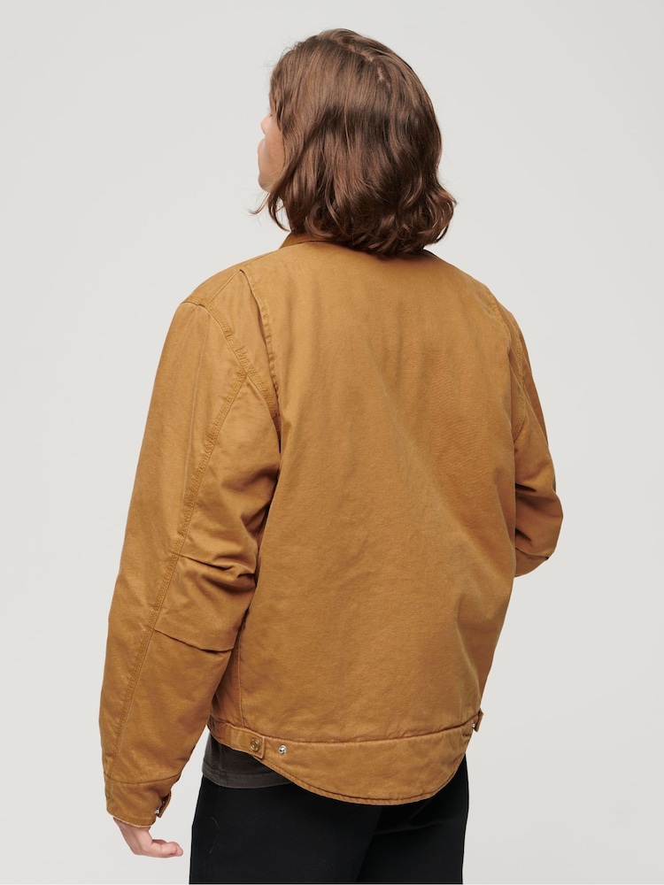 Superdry Brown Surplus Ranch 100% Cotton Jacket - Image 2 of 6