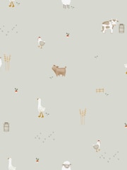 Little Dutch Multicolour Little Farm A4 Wallpaper Sample - Image 2 of 6
