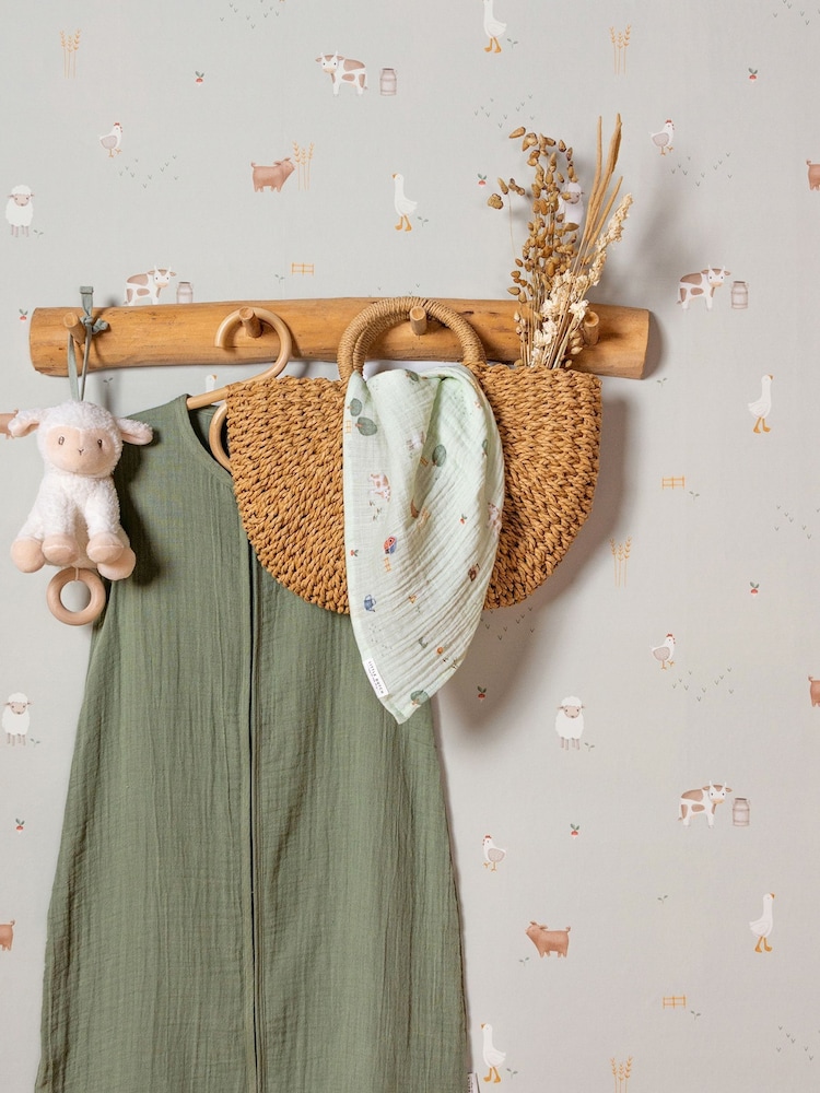 Little Dutch Multicolour Little Farm A4 Wallpaper Sample - Image 6 of 6