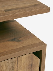 Dark Bronx Oak Effect Storage Side Table - Image 8 of 9
