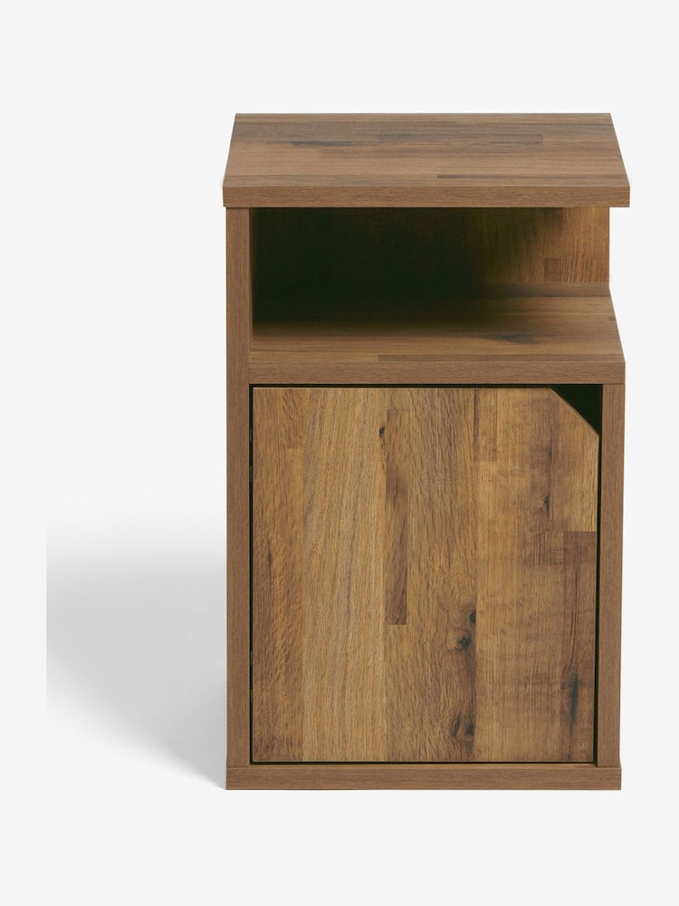 Dark Bronx Oak Effect Storage Side Table - Image 9 of 9