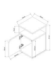 Dark Bronx Oak Effect Storage Side Table - Image 9 of 9