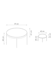 Gold Marble Nest of 2 Coffee Table - Image 4 of 8