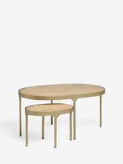 Gold Marble Nest of 2 Coffee Table - Image 6 of 8